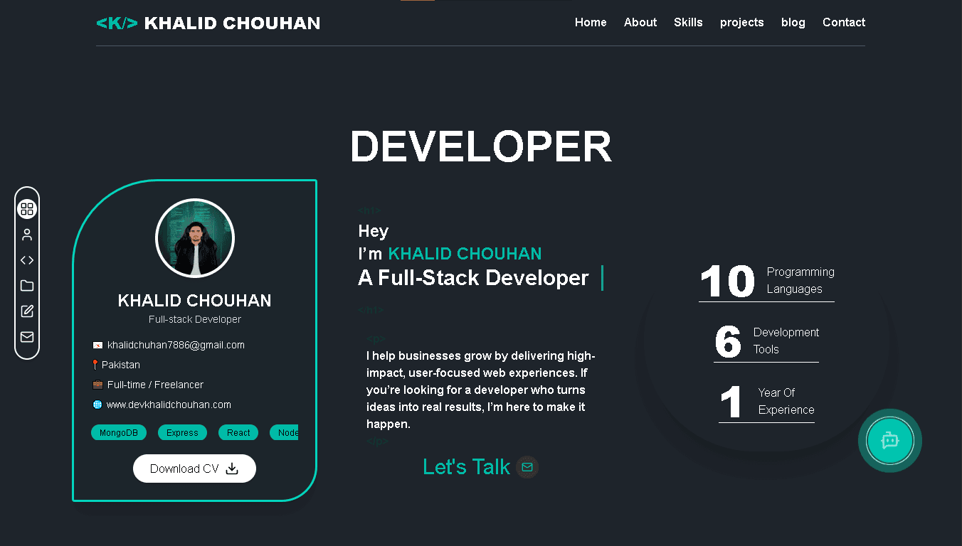 Personal Portfolio — screenshot