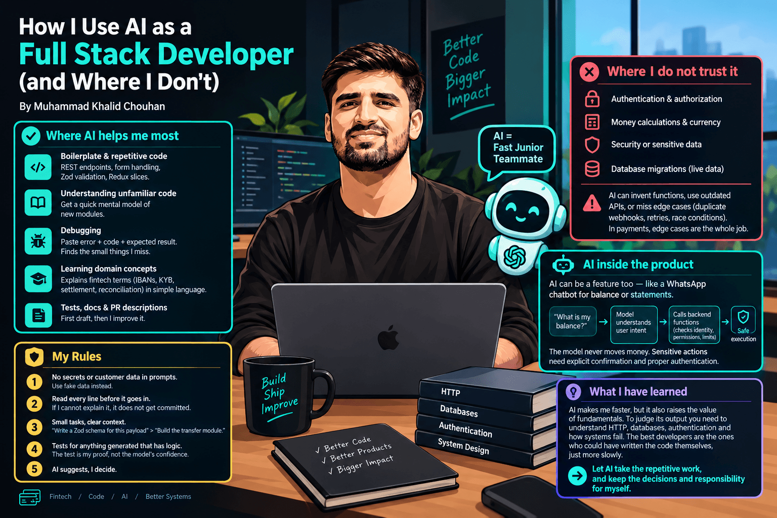 How I Use AI as a Full Stack Developer (and Where I Don't)